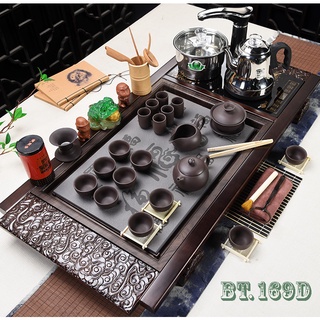 💎RẺ VÔ ĐỊCH💎Bộ Khay Trà Mặt Đá + Kết Hợp Bếp Điện Đun Nước Thông Minh + Ấm Chén, Phụ Kiện [Tặng Kèm Xô Trà Thải]