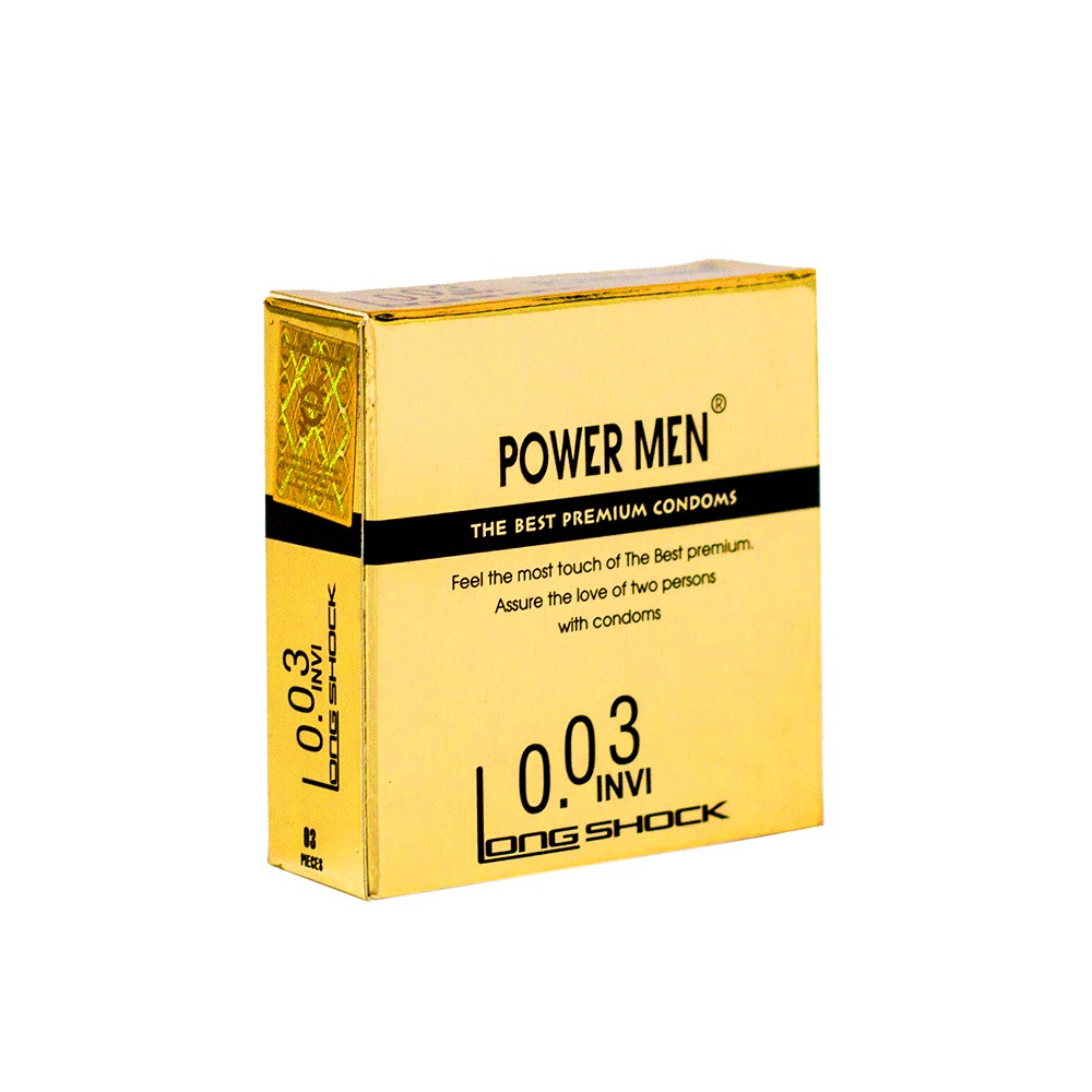 Bao cao su POWER MEN Longer Plus cá ngựa gân gai, chống Xuất tinh sớm Hộp 12 bao