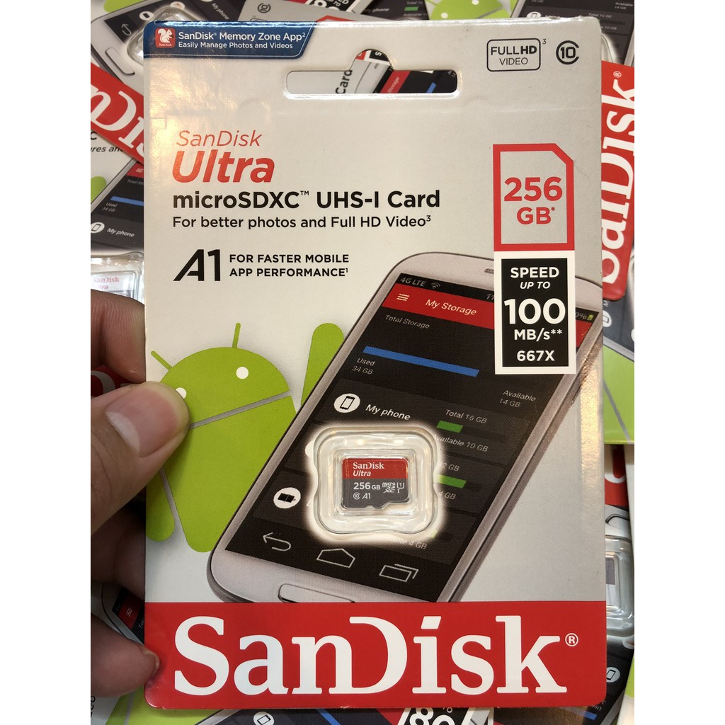 Thẻ Nhớ Micro SD Sandisk 200GB/256GB Bảo Hành 5 Năm Chính Hãng