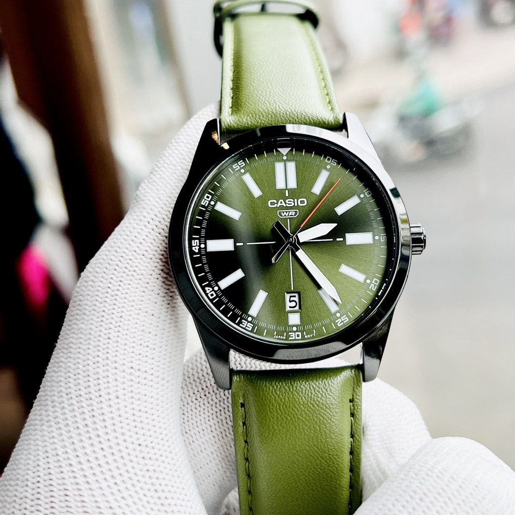 Đồng hồ nam dây da Casio MTP-VD02BL-3E chính hãng