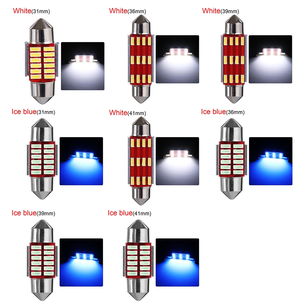 Đèn LED Nội Thất Xe Hơi Dạng Vòm Ánh Sánh Trắng/Xanh Lạnh C5W