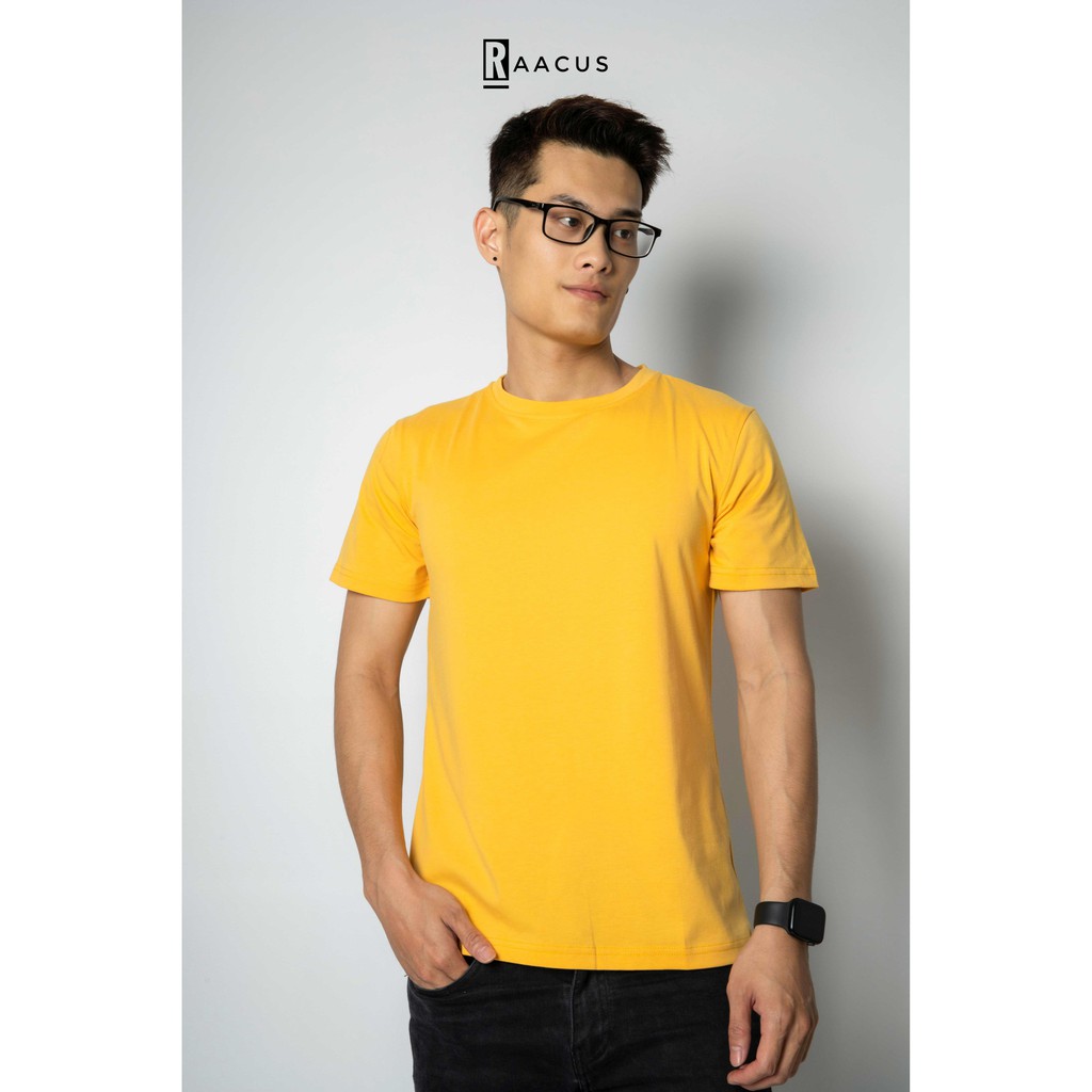 Áo thun nam unisex tay lỡ dáng ôm, áo phông nam trơn basic tay ngắn thời trang RAACUS - A023 | BigBuy360 - bigbuy360.vn