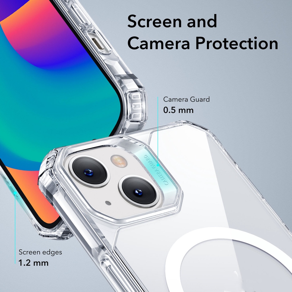 Ốp Lưng ESR Air Armor Clear Halo Lock dành cho iPhone 14 /14 Plus/ 14 Pro / 14 Pro Max - Hàng Chính Hãng