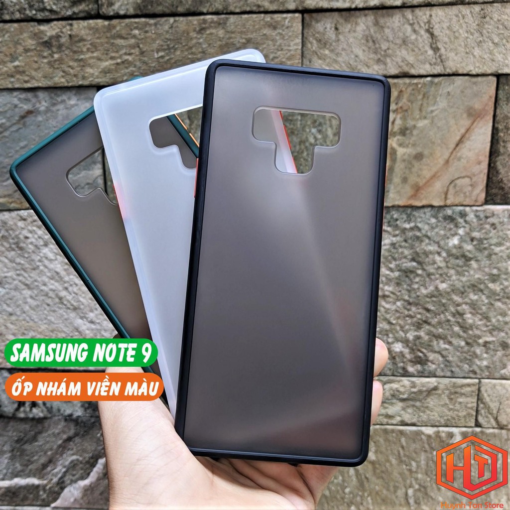 Ốp lưng Samsung Note 9 nhám viền màu