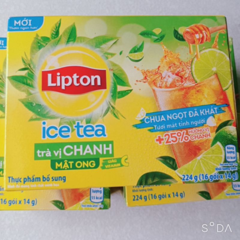 Trà Lipton Vị Chanh hộp 224g(16goi x14g)