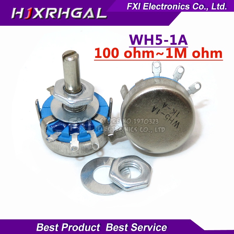 Bộ 2 Chiết Áp Tròn WH5-1A 1k 2k 10k 47k 4k7 470r 100k 470k 220k 1k5 22k 1m ohm 3 Chế Độ WH5