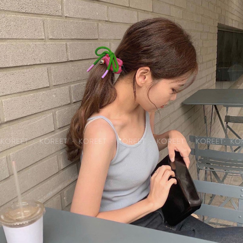 Dây Buộc Tóc Cao Su Co Giãn Hình Nơ Thời Trang Cho Nữ