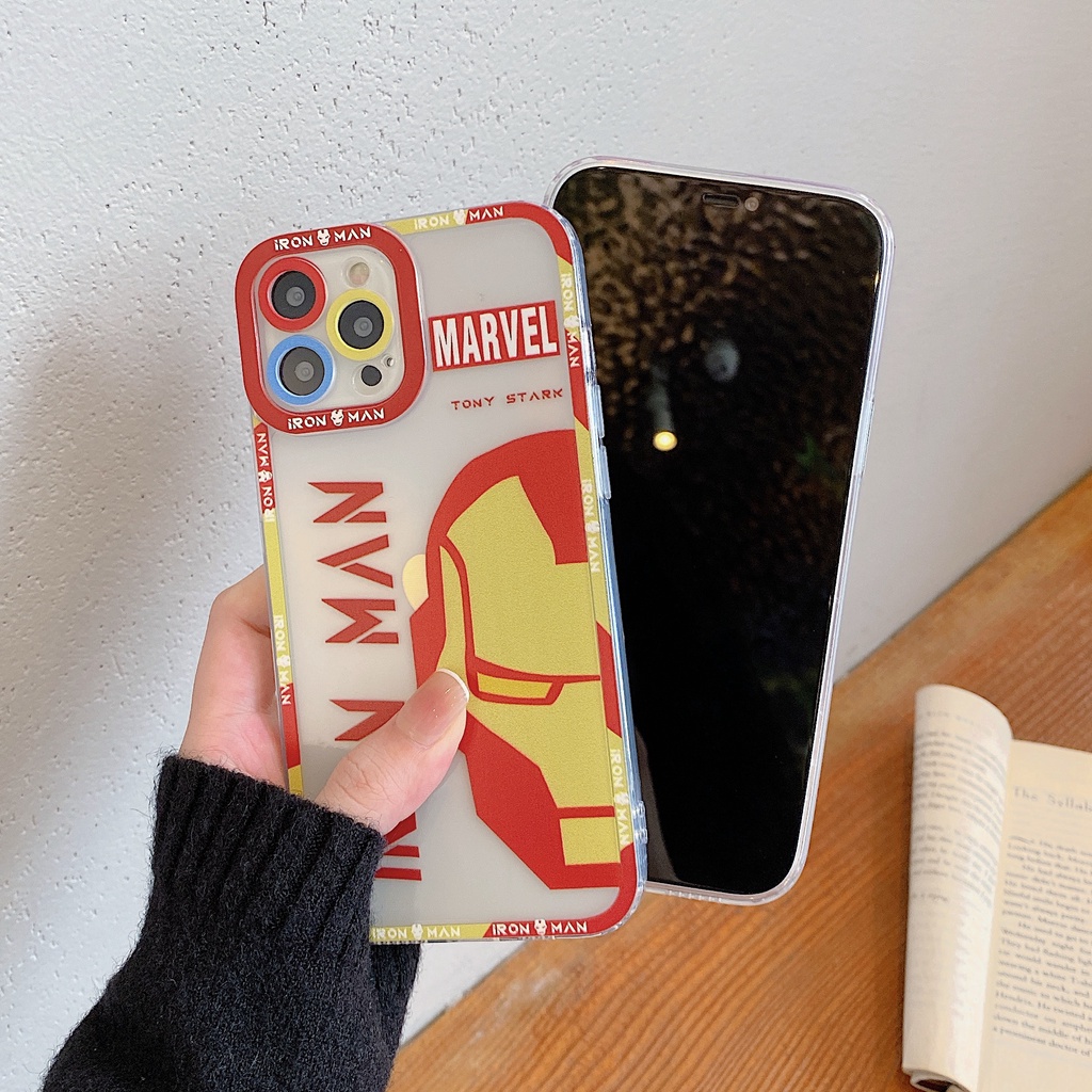 Ốp Điện Thoại Họa Tiết Iron Man Hoạt Hình Cho iphone 13promax 12pro 11 xsmax xr 7plus 8plus 6splus