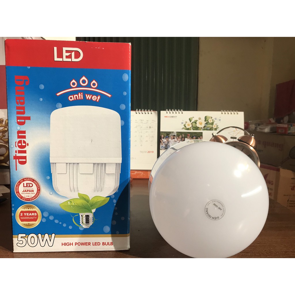 Đèn LED bulb cao cấp Điện Quang 50W ( BH 2 năm, ánh sáng trắng )