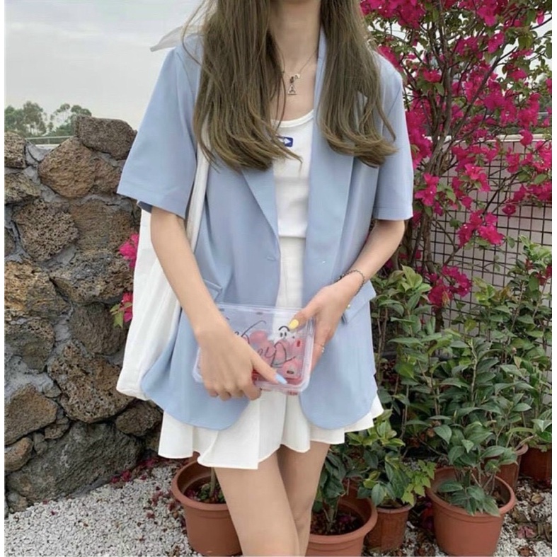 Áo Vest Blazer Ngắn Tay Túi Nắp Hàng QCCC ❤️ Bảng Màu Pastel Lạ Mát Mắt Ảnh Thật lekemqc 🦋