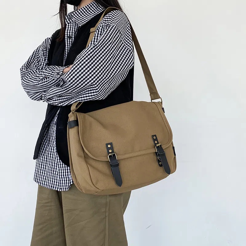 Túi canvas Đeo Chéo Phong Cách Nhật Bản Hàn Quốc Cho Nam Nữ ko104