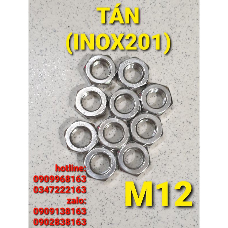 Tán-Đai ốc (inox 201) M4-M18