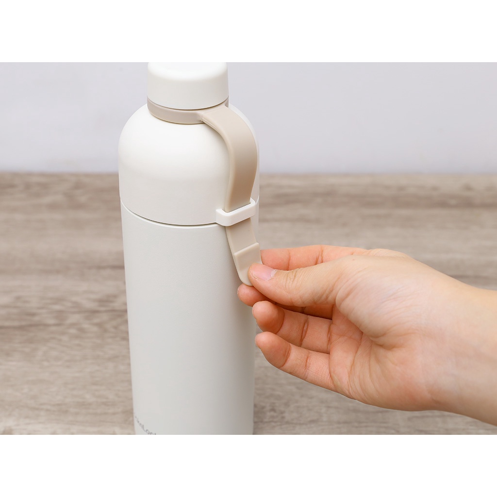 Bình Giữ Nhiệt Lock&amp;Lock Belt Bottle LHC4267IVY 490ml Màu Ngà