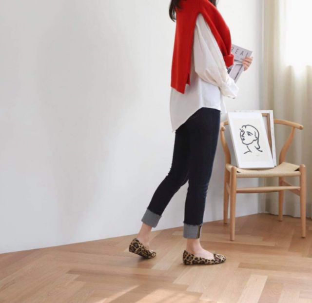 Giày búp bê da lộn cao cấp