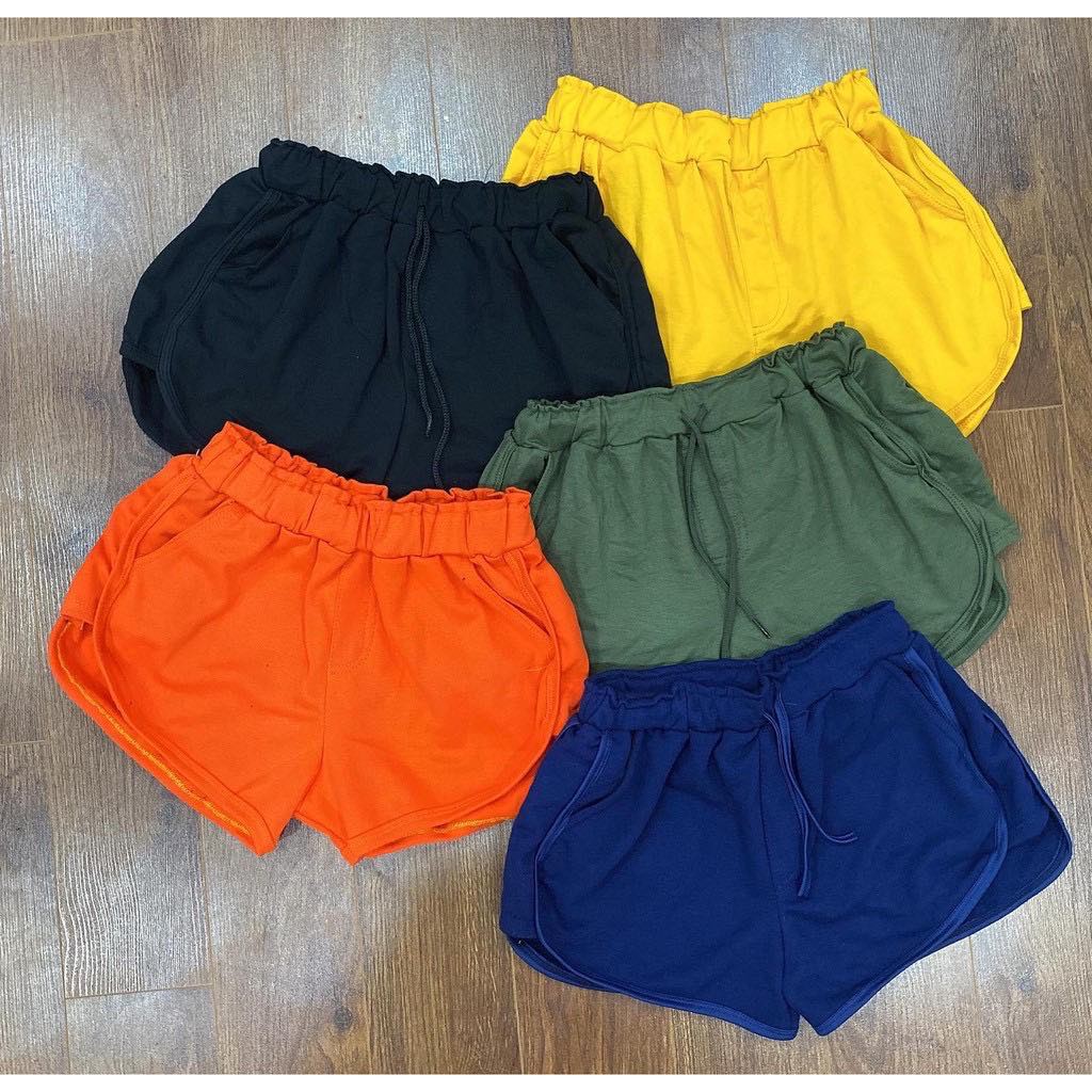 Quần Short Viền Crane 5 Màu PEONYB Nữ 🌸 Shorts đùi phối vạt thun da cá, sooc ngủ ống rộng mặc ở nhà Ulzzang 🌸