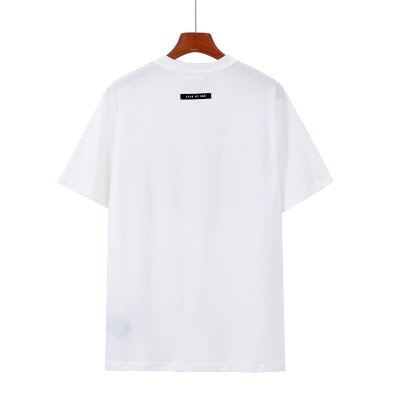 FEAR OF GOD FOG ESSENTIALS Áo thun cotton trơn ngắn tay in họa tiết logo FEAR OF GOD size lớn thời trang cho cả nam và nữ