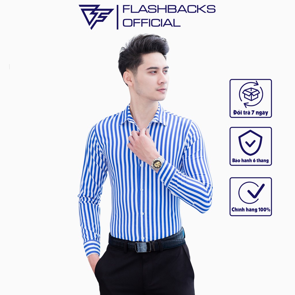 Áo Sơ Mi Nam FLASHBACKS Dài Tay - Cao Cấp - Phong Cách Thời Trang Trẻ Trung - AD00008