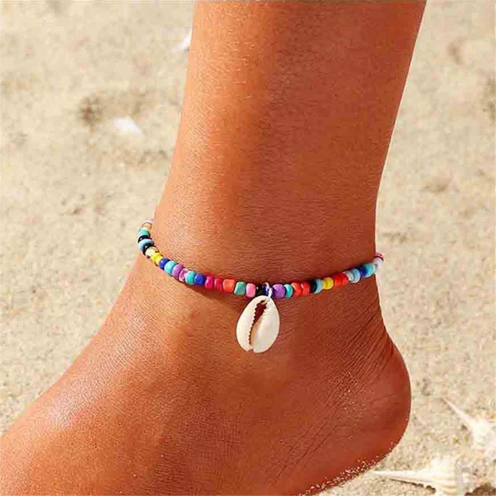 Lắc Chân Đính Ngọc Trai Nhân Tạo Phong Cách Boho Thời Trang Mihan1