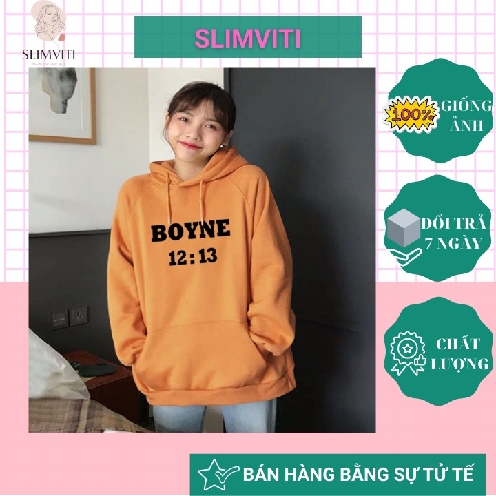 Áo hoodie form rộng nam nữ cute có dây kéo SLIMVITI HDI12 | BigBuy360 - bigbuy360.vn
