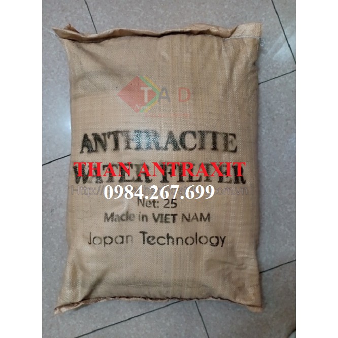 Combo Than Antraxit lọc nước bể cá, nước sinh hoạt gói 10kg