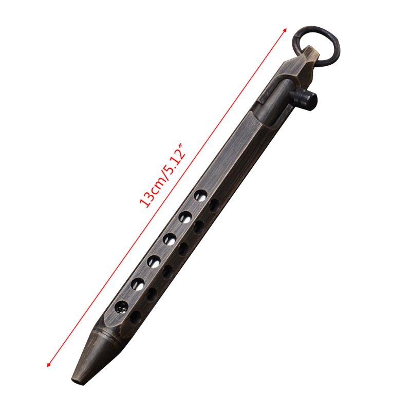 Bút mực gel hình lục giác bằng đồng thau phong cách cổ điển