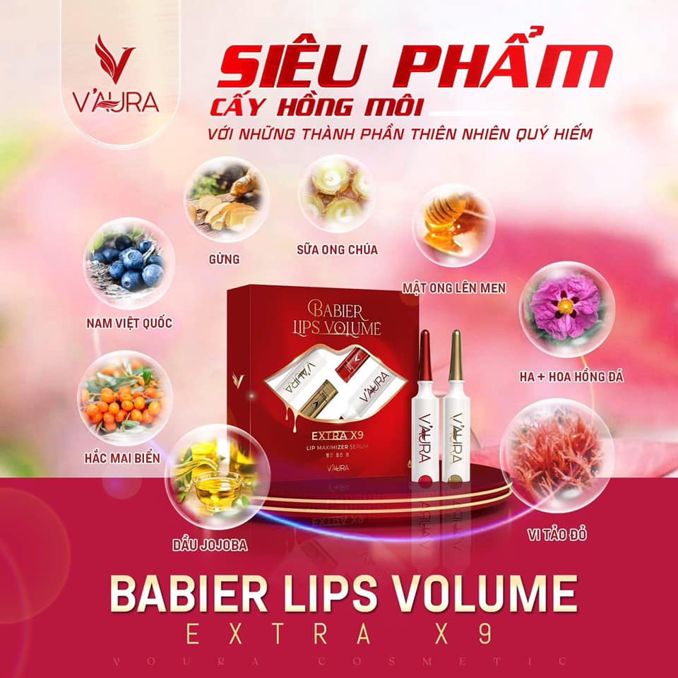 Tinh chất cấy hồng môi Babier Lips Volume Extra X9 V’aura