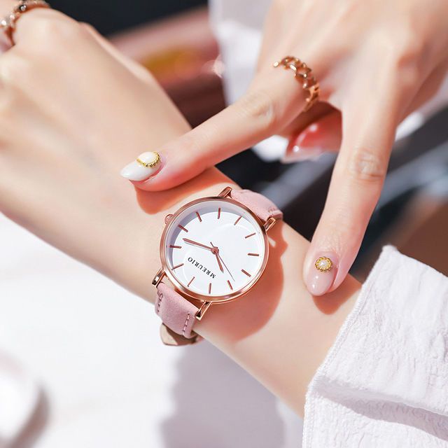 Đồng Hồ Đeo Tay Thời Trang Hàn Quốc Đơn Giản Dành Cho Nữ