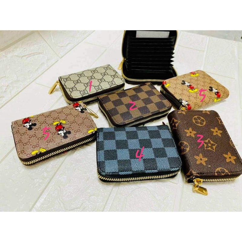 Ví gấp gọn cầm tay kéo khóa nhiều ngăn