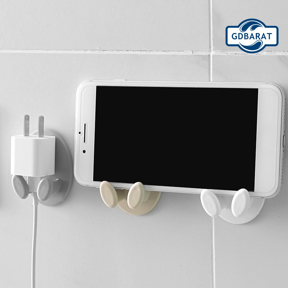 Set 2 Móc Treo Phích Cắm Dán Tường Bằng Nhựa Tiện Dụng