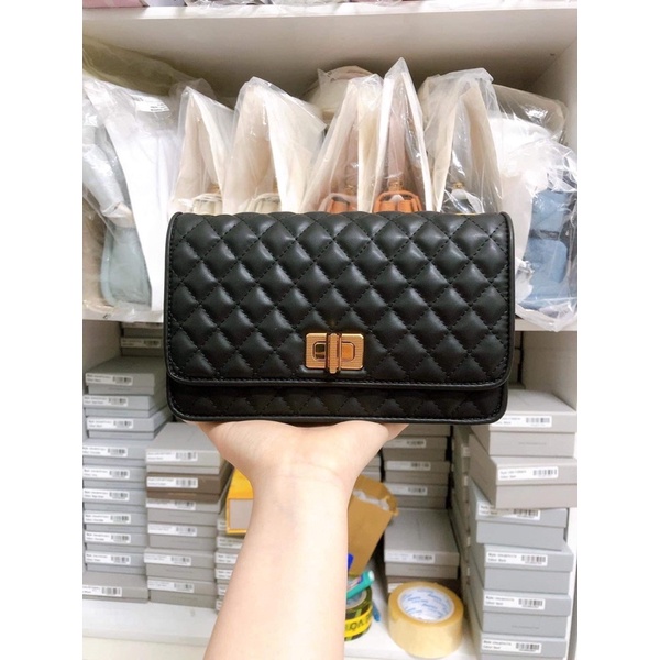 [Auth] Túi trám nữ Charles Quilted Turn-Lock Evening Clutch(CK2-70680973-4)