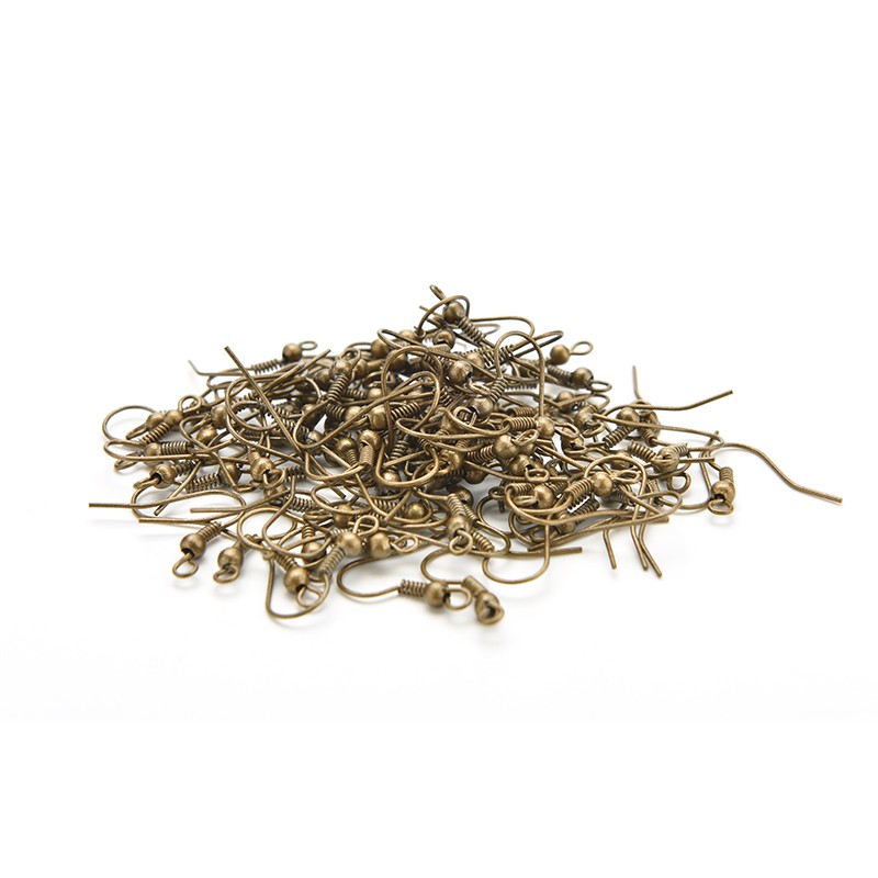 100 cái móc mạ bạc 4 màu làm hoa tai thời trang