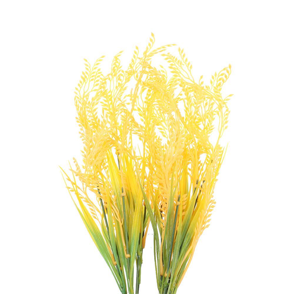 LAKAMIER Set 2 Bông Cỏ Lúa Mì Nhân Tạo Màu Vàng Mới Phong Cách Đồng Quê Trang Trí Tiệc Cưới