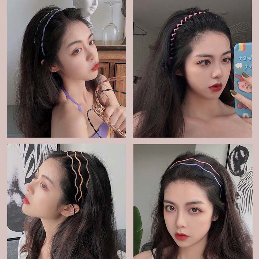 1 Băng Đô Kim Loại Xoắn Ốc Nhiều Màu Thời Trang Cho Nữ