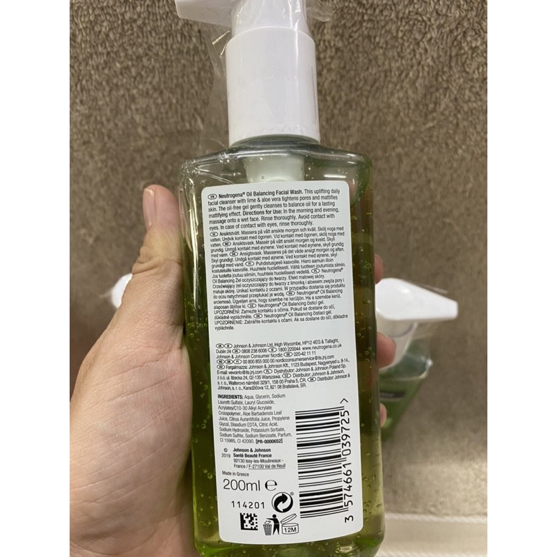 Sữa rửa mặt Neutrogena dạng gel 200ml