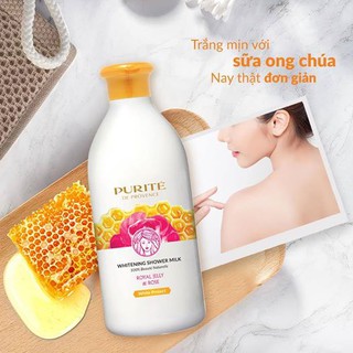 Sữa tắm sữa ong chúa & hoa hồng purite by provence 500 ml