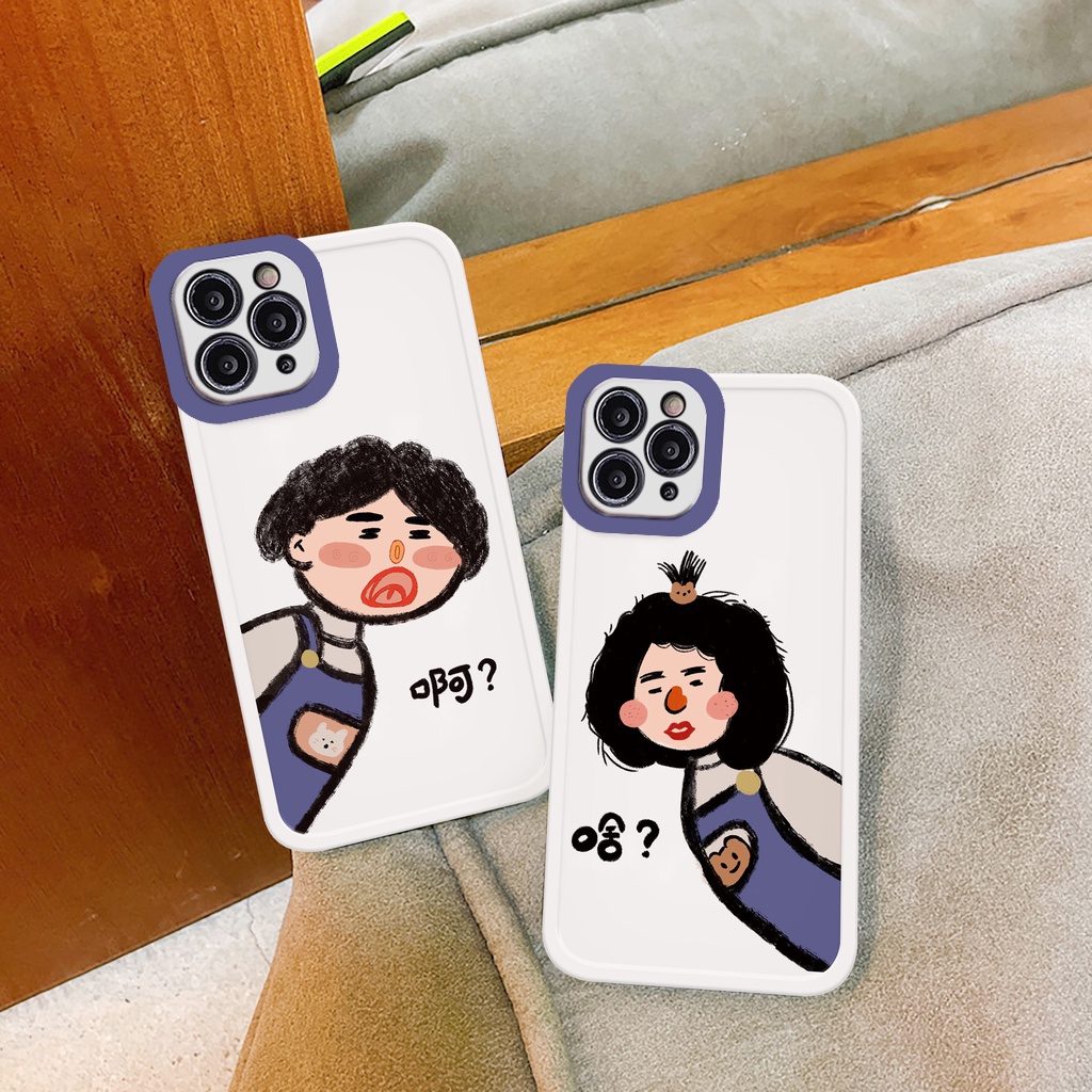 Ốp lưng iphone Bean Couple cạnh vuông 6/6plus/6s/6splus/7/7plus/8/8plus/x/xr/xs/11/12/13/pro/max/plus/promax