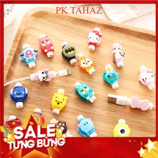 Nút bảo vệ đầu tai nghe cáp sạc hình thú boc dau sac Tahaz shop.