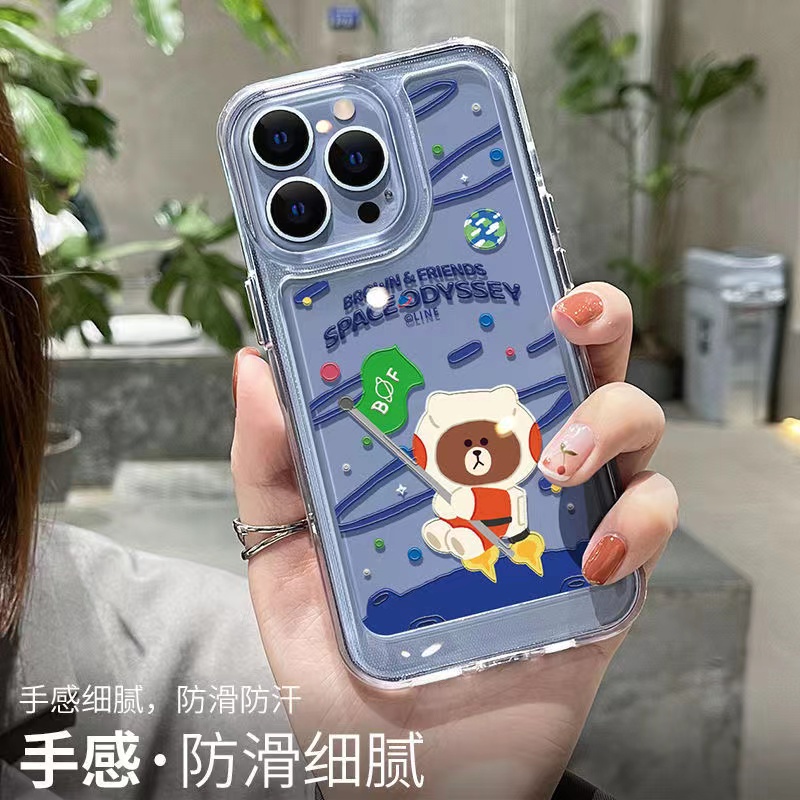 Ốp Điện Thoại Trong Suốt Hình Gấu Dễ Thương Cho iphone 11 13 7 8 Plus 12 13Pro Max X XS Max 7 8 SE 2020