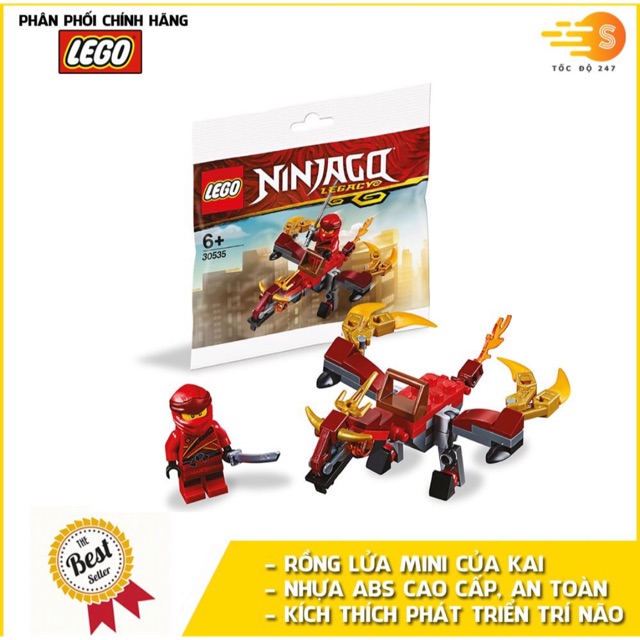 BỘ ĐỒ CHƠI LẮP RÁP RỒNG LỬA MINI CỦA KAI LEGO NINJAGO