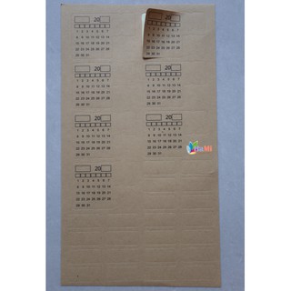 Sticker lịch dấu trang sổ Planner A5 A6