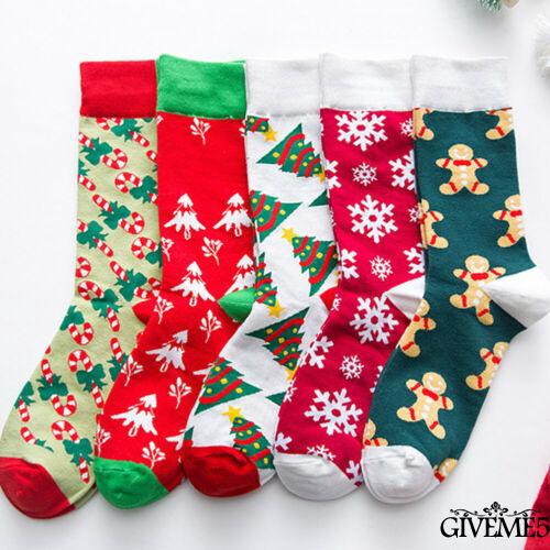 Vớ cotton họa tiết Giáng Sinh ngộ nghĩnh dành cho nam nữ