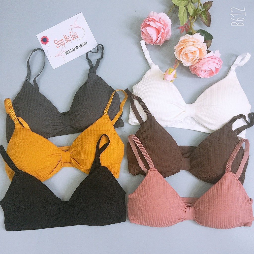 ÁO BRA nữ KHÔNG GỌNG GÂN NƠ ĐỆM DÀY nâng ngực_BR15