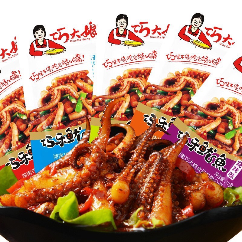 Râu Mực Cay Tứ Xuyên Ăn Liền 12g | Dacheng Food | BigBuy360 - bigbuy360.vn