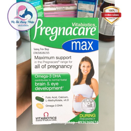 Vitamin Bầu Pregnacare Max Anh - Hộp 84 viên