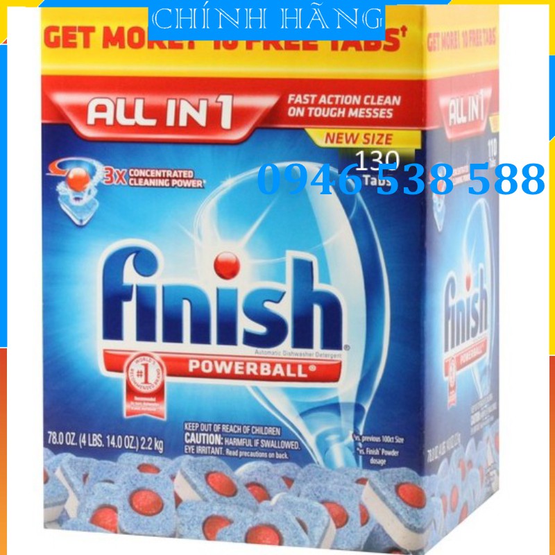 Viên rửa bát Finish 132 viên, 120 viên, 110 viên Nhập khẩu Chính Hãng dùng cho Máy rửa bát