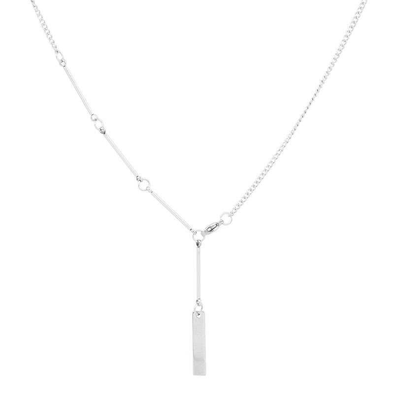 Dây chuyền thép không gỉ thiết kế phong cách hip hop đơn giản thời trang unisex