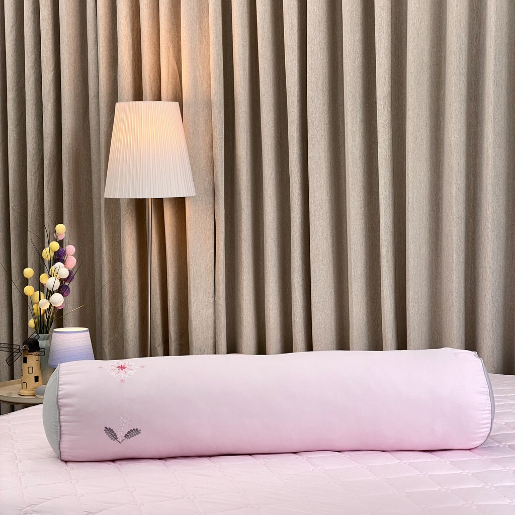 Bộ ga giường chần bông K-Bedding By Everon Hồng Xám KMTS101 họa tiết thêu