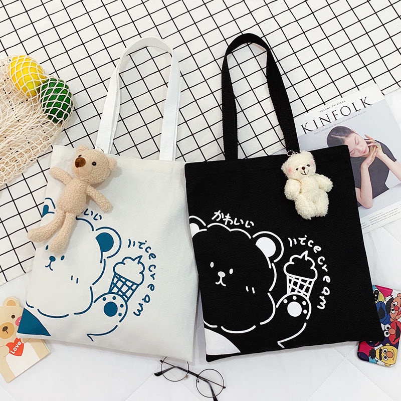 Túi Đeo Vai Bằng Vải Canvas Thân Thiện Với Môi Trường Đa Chức Năng Phong Cách Mới