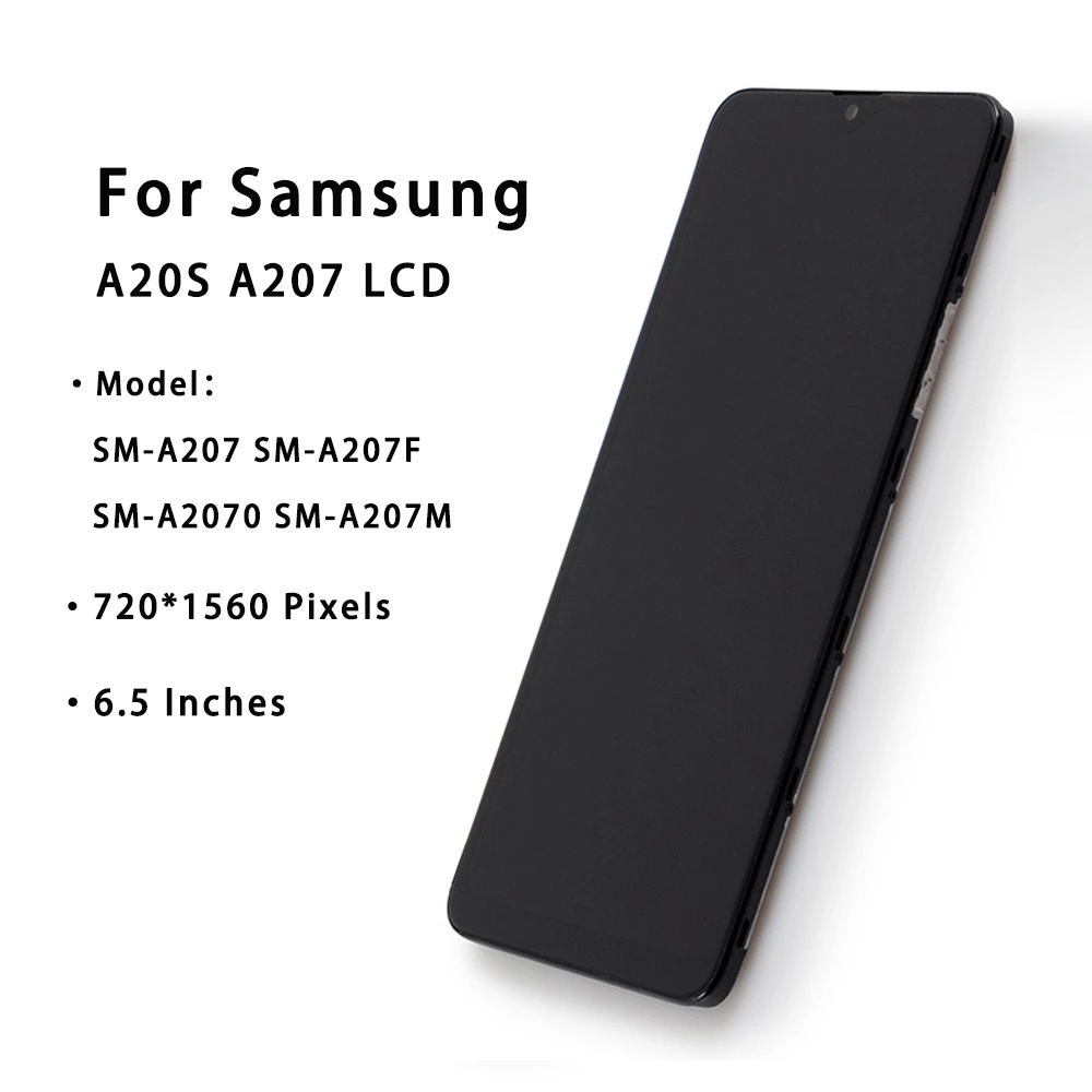 Đối với Samsung Galaxy A20s A207 A2070 SM-A207F Màn hình cảm ứng LCD Màn hình số hóa Thay thế lắp ráp