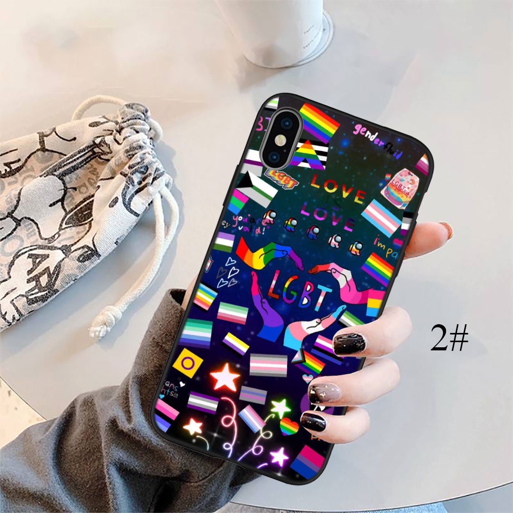 Ốp Điện Thoại Họa Tiết Cầu Vồng LGBT CA52 Cho iPhone 5 5S 6 6S 7 8 11 Pro Max Plus SE XR